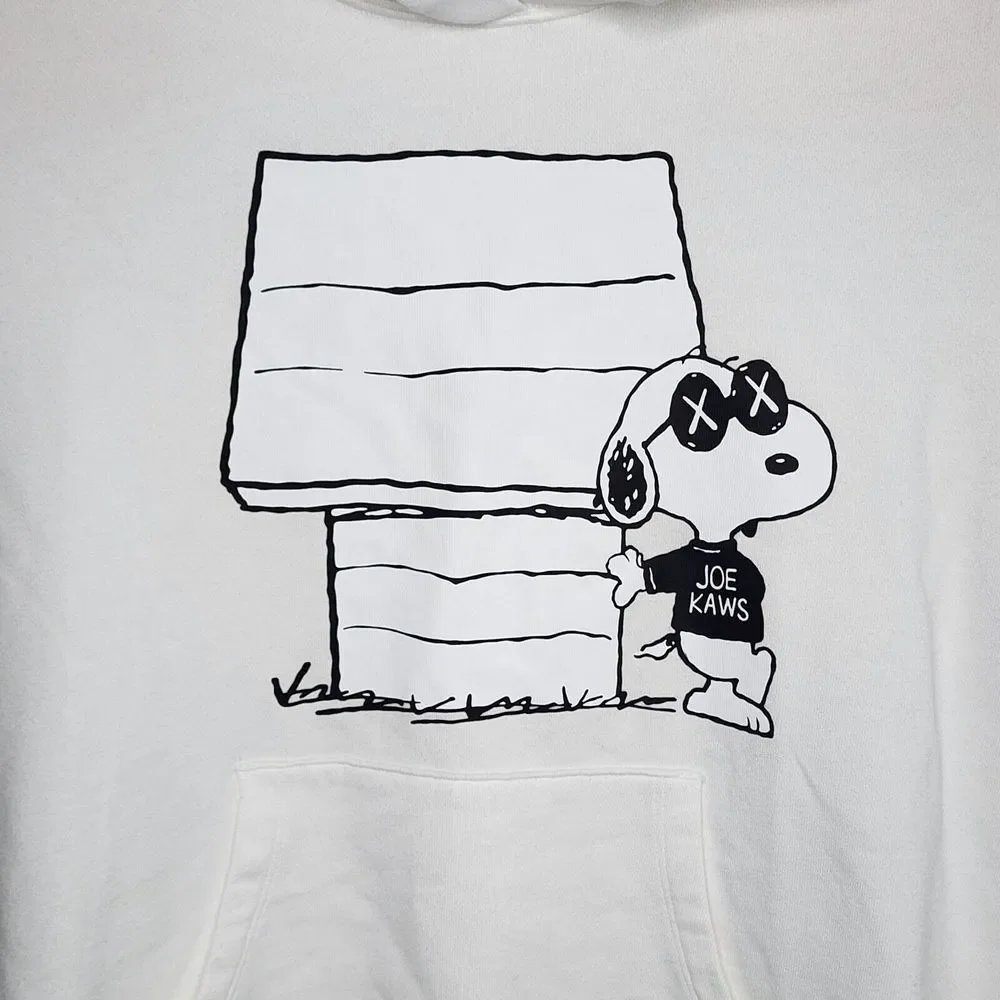 Kaws‎ x Peanuts Snoopy Hoodie Sweatshirt Women Size M Medium White UNIQLO Joe
